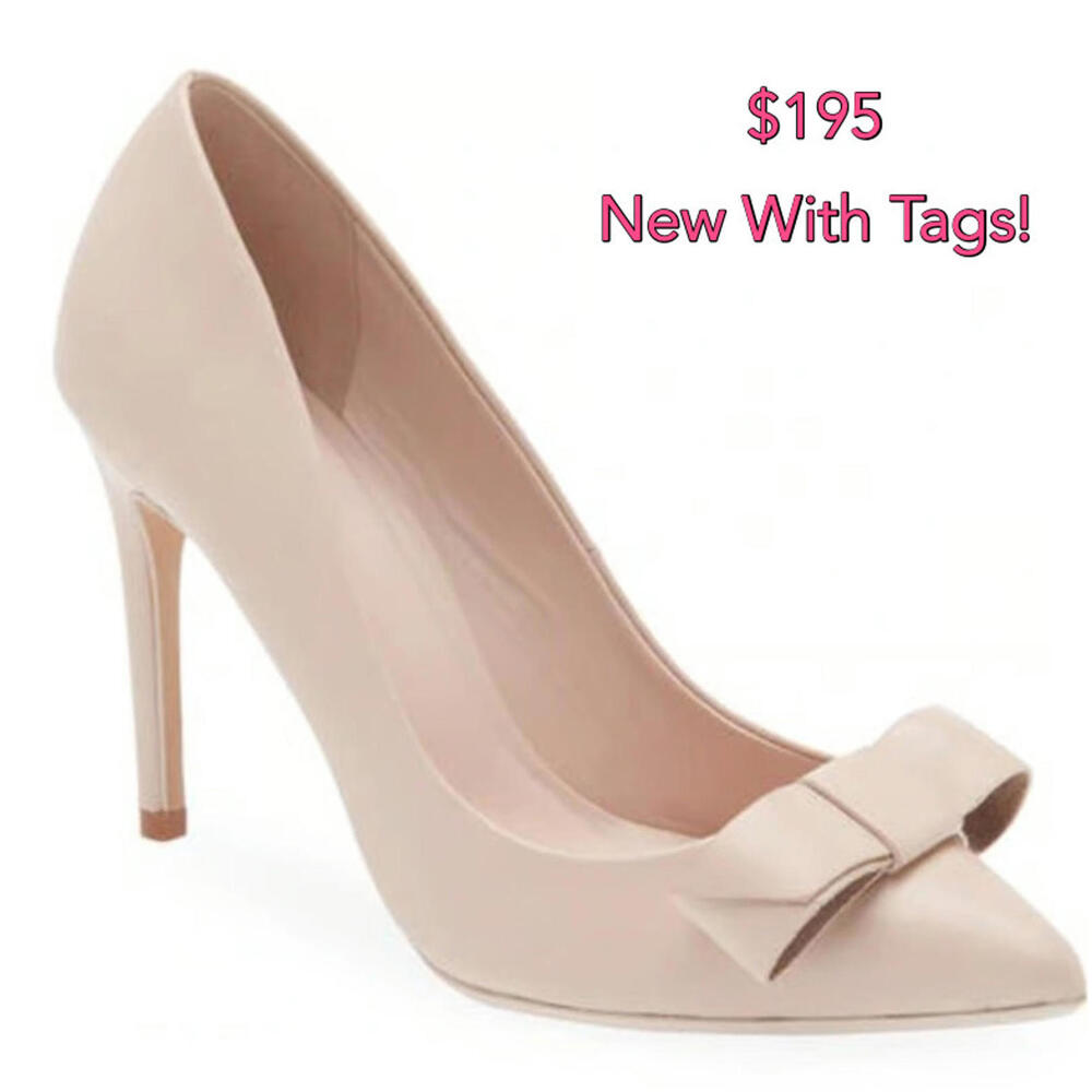 NEW Ted Baker London ZAFINII 6.5 Nude leather pumps heels